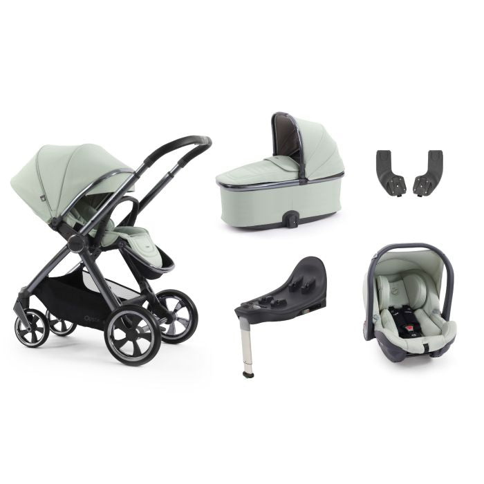 BabyStyle Oyster4 Pushchair Essential 5 Piece Bundle with Capsule Car Seat and Base - Spearmint