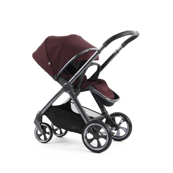 BabyStyle Oyster4 Pushchair Essential 5 Piece Bundle with Capsule Car Seat and Base - Mulberry