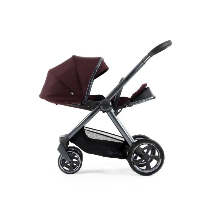 BabyStyle Oyster4 Pushchair Essential 5 Piece Bundle with Capsule Car Seat and Base - Mulberry