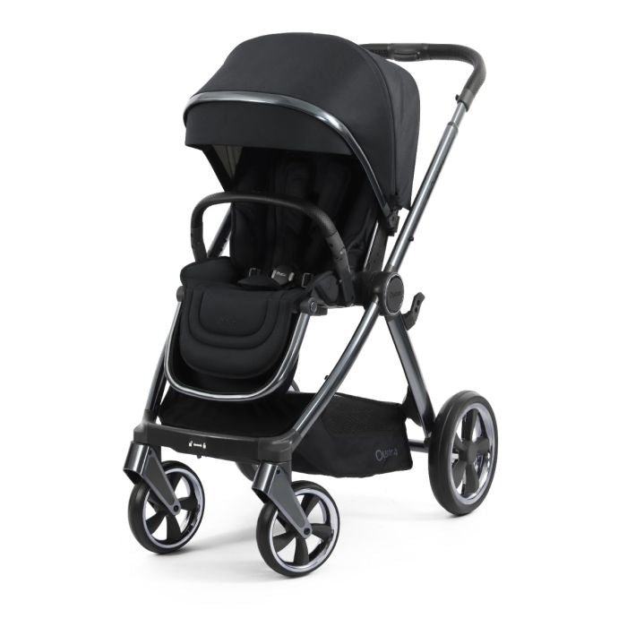 BabyStyle Oyster4 Pushchair Essential 5 Piece Bundle with Capsule Car Seat and Base - Carbonite