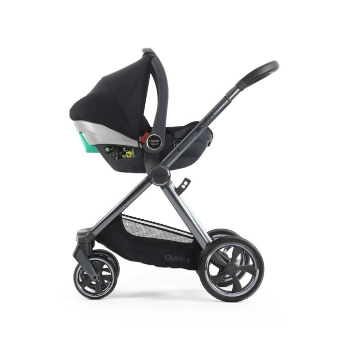 BabyStyle Oyster4 Pushchair Essential 5 Piece Bundle with Capsule Car Seat and Base - Carbonite
