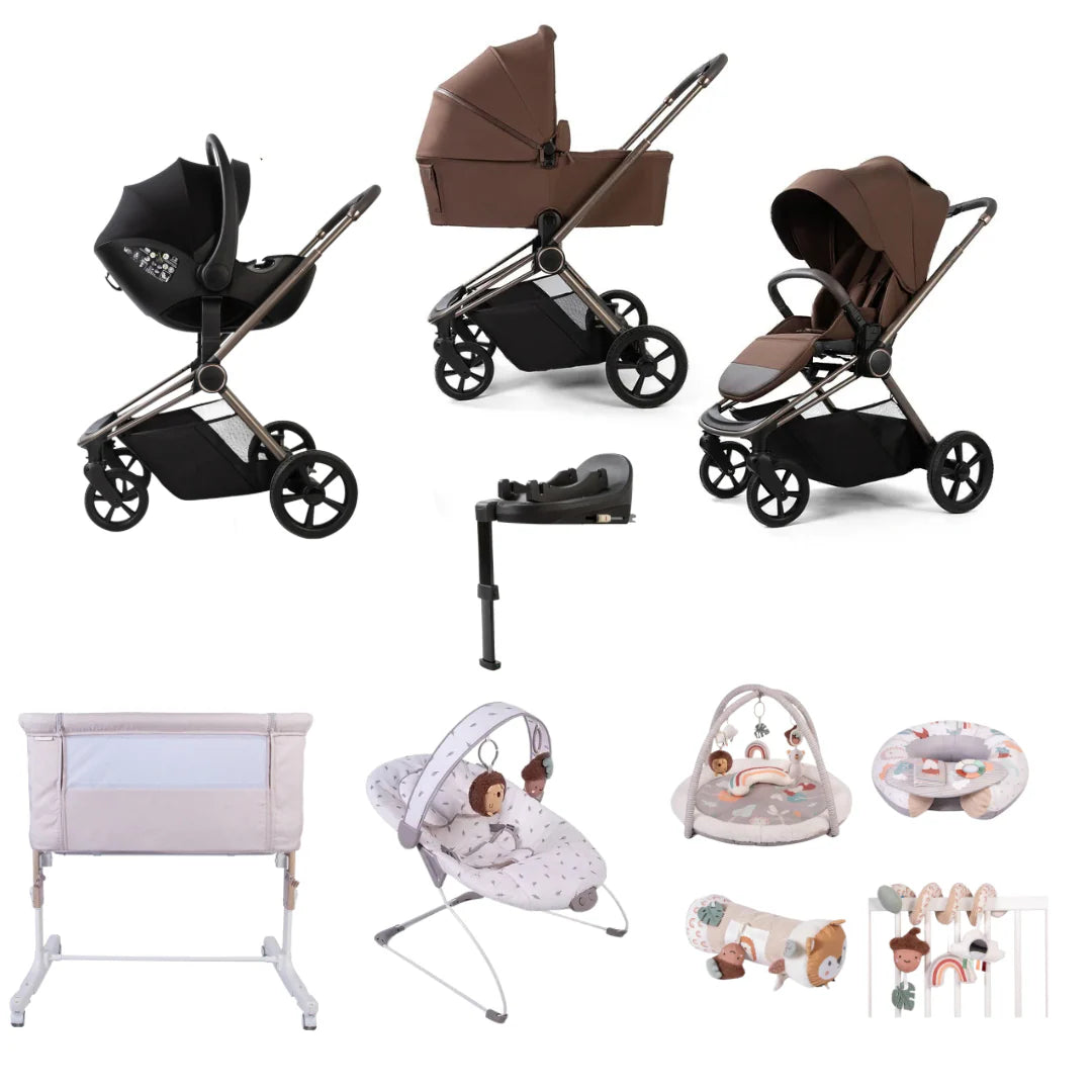 Redkite Push Me Cruise Complete Essential Bundle Inc Spin Base - Chestnut Pre Order May Delivery
