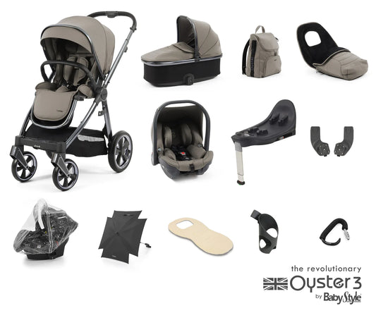 Babystyle Oyster 3 Ultimate 12-Piece Bundle - Stone *Check availability before ordering