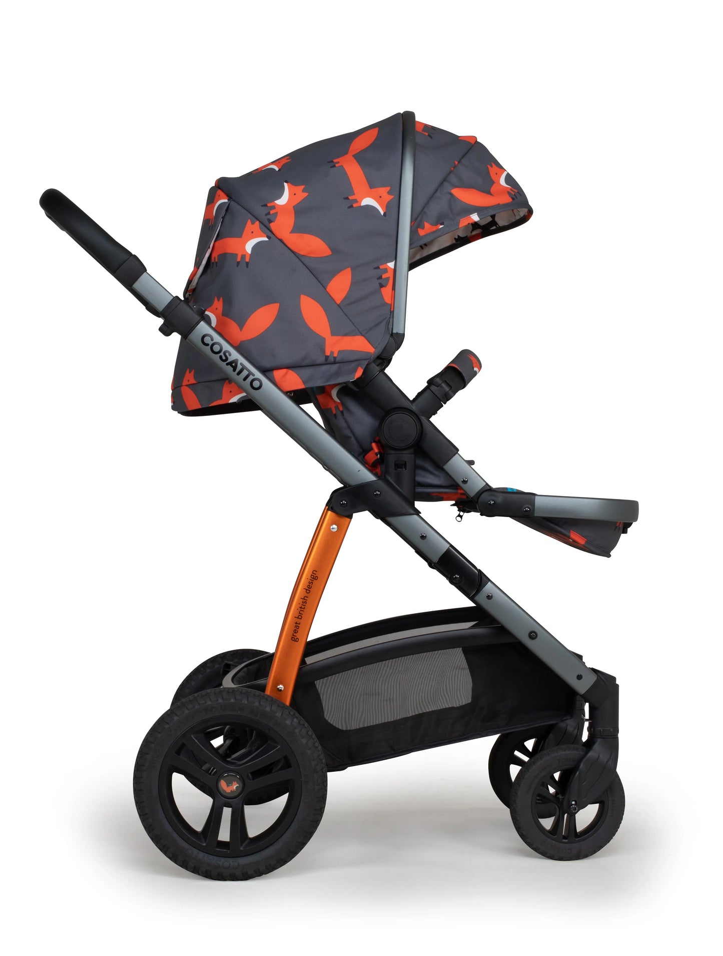 Cosatto Wow 2 Pram and Pushchair Charcoal Mister Fox