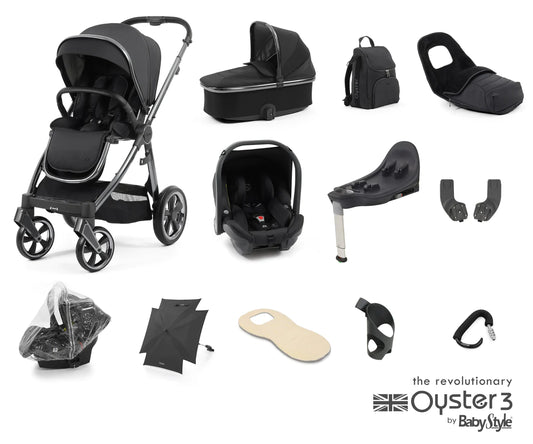 Babystyle Oyster 3 Ultimate 12-Piece Bundle - Carbonite *Check availability before ordering