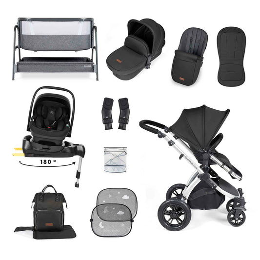 STOMP LUXE NIMBUS 180° SPIN I-SIZE TRAVEL SYSTEM & HOME 14 PIECE BUNDLE