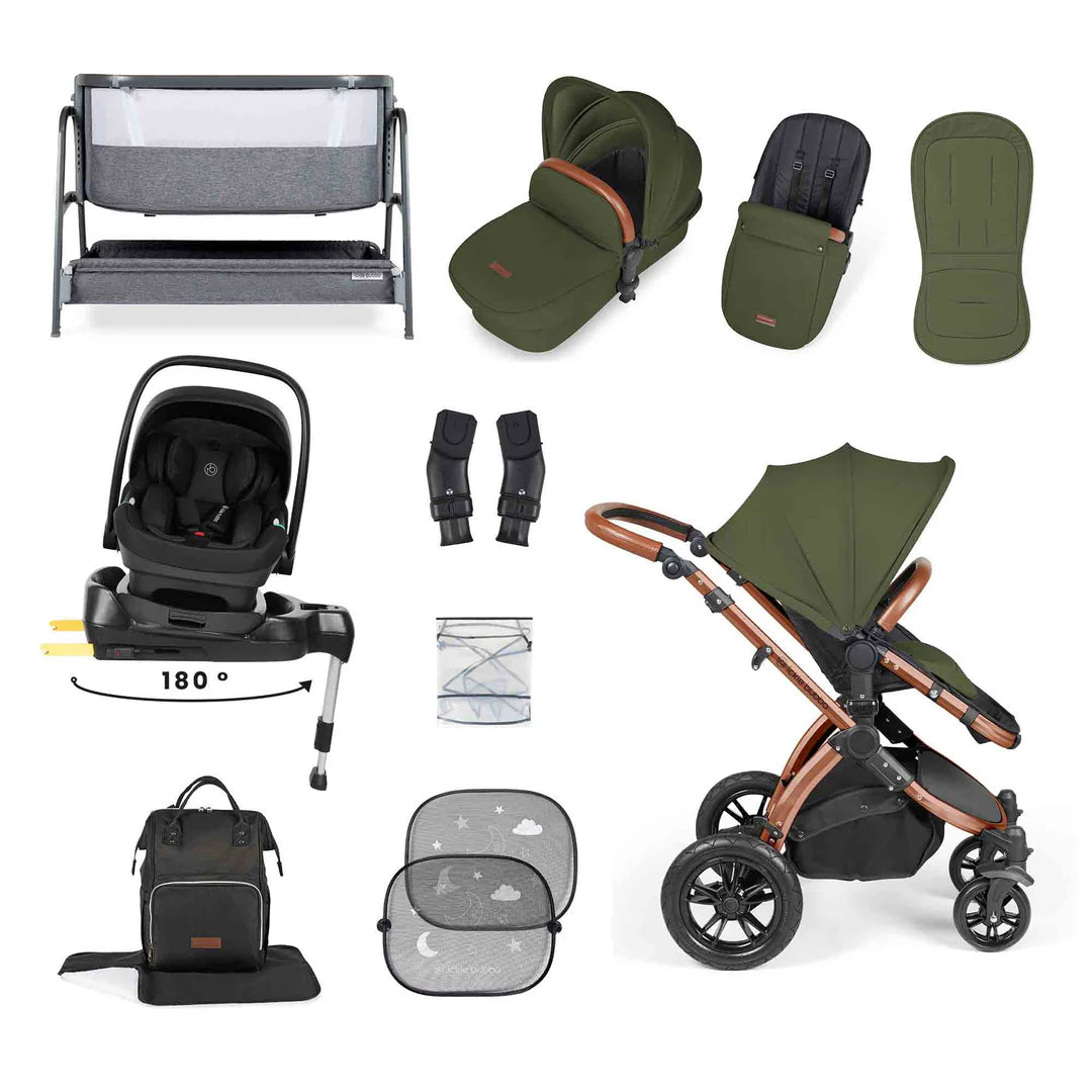 STOMP LUXE NIMBUS 180° SPIN I-SIZE TRAVEL SYSTEM & HOME 14 PIECE BUNDLE