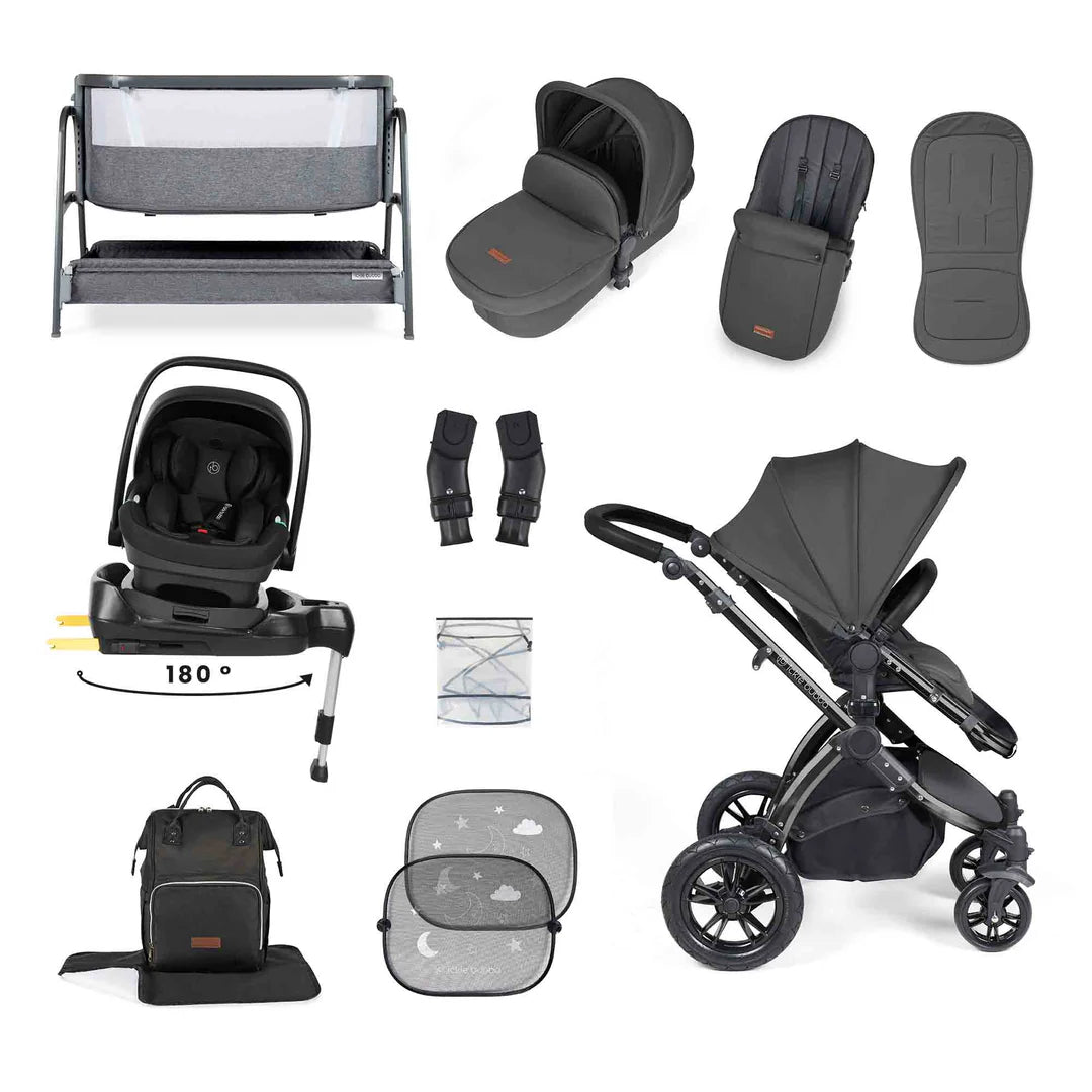 STOMP LUXE NIMBUS 180° SPIN I-SIZE TRAVEL SYSTEM & HOME 14 PIECE BUNDLE