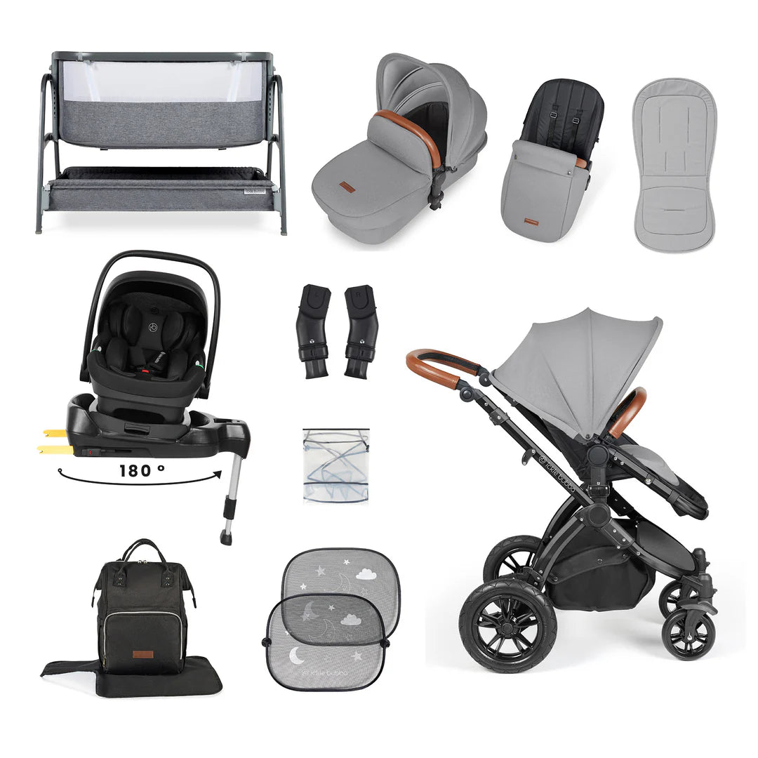 STOMP LUXE NIMBUS 180° SPIN I-SIZE TRAVEL SYSTEM & HOME 14 PIECE BUNDLE