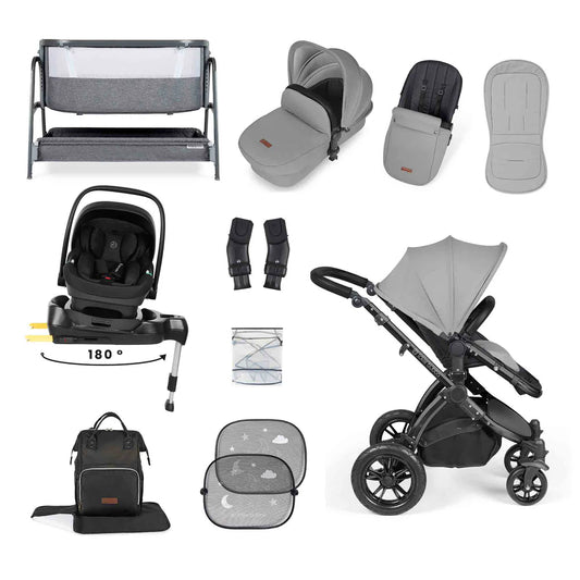 STOMP LUXE NIMBUS 180° SPIN I-SIZE TRAVEL SYSTEM & HOME 14 PIECE BUNDLE