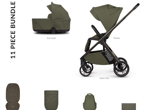 Venicci Tila Pram Essential Bundle Olive  *Pre Order End Of May