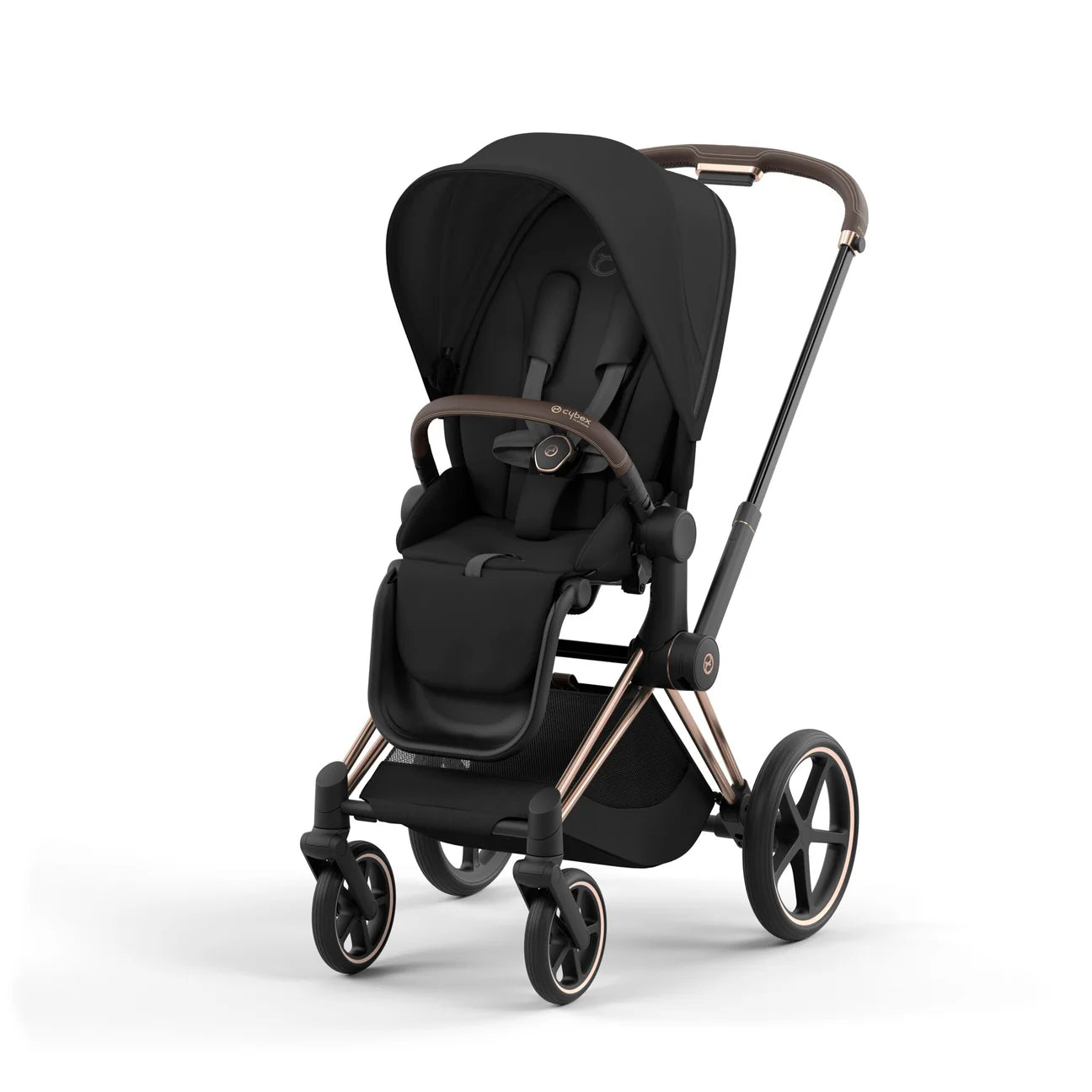 Cybex Priam Travel System Bundle | Sepia Black on Rose Gold