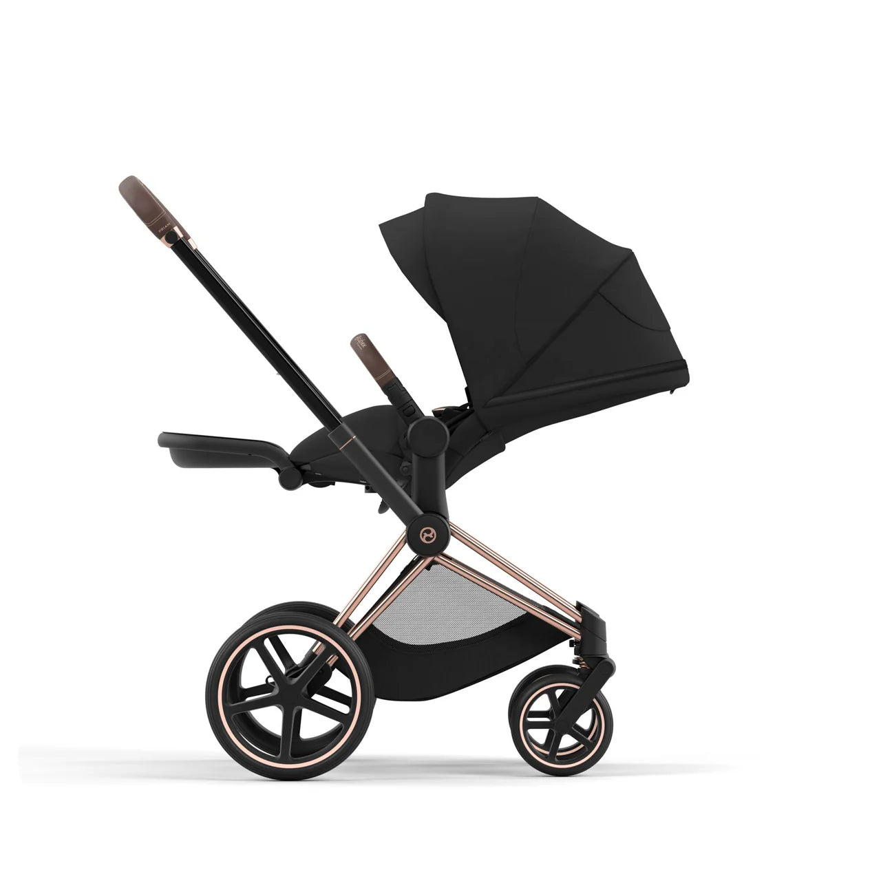Cybex Priam Travel System Bundle | Sepia Black on Rose Gold