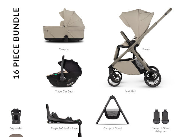 Venicci Tila Pram Ultimate Bundle Latte Beige Tiago *Pre Order