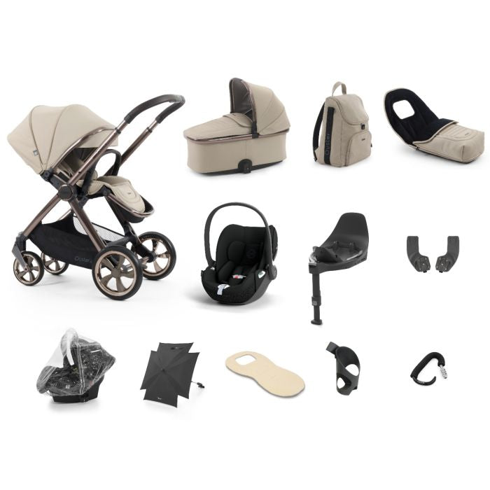 BabyStyle Oyster4 Pushchair Ultimate 12 Piece Bundle with Cybex Cloud T i-Size Car Seat and Base - Buttermilk *Message us to check availability