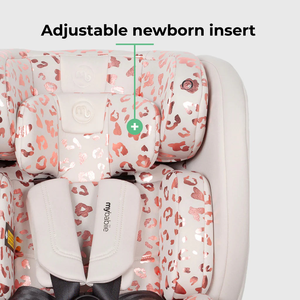 MY BABIIE MBCS100 2-in-1 Convertible R129 Car Seat - Pink Leopard