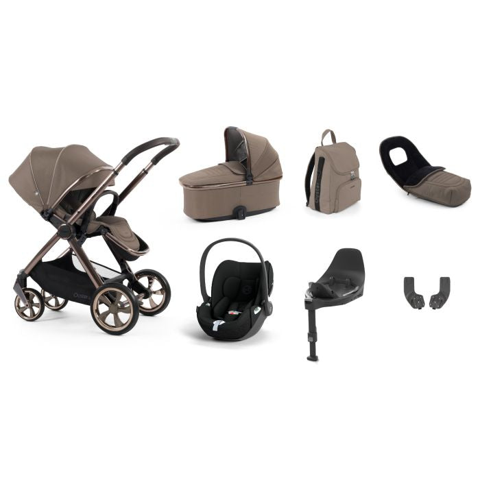 BabyStyle Oyster4 Pushchair Luxury 7 Piece Bundle with Cybex Cloud T i-Size Car Seat and Base - Mink *Message to check delivery estimate