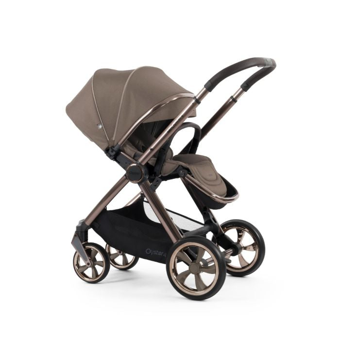 BabyStyle Oyster4 Pushchair Luxury 7 Piece Bundle with Cybex Cloud T i-Size Car Seat and Base - Mink *Message to check delivery estimate