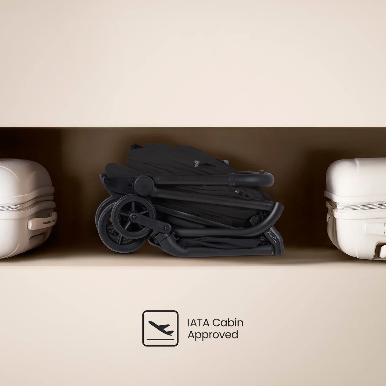 Silver Cross Nia Compact Travel Stroller with Carrycot (6 Piece) Onyx Pre Order Early November Delivery