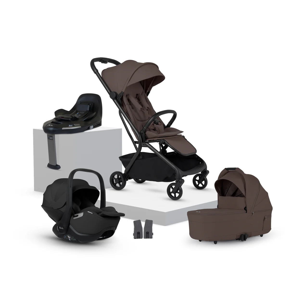 Silver Cross Nia Compact Travel System (8 Piece) Chocolate Pre Order Late November Delivery