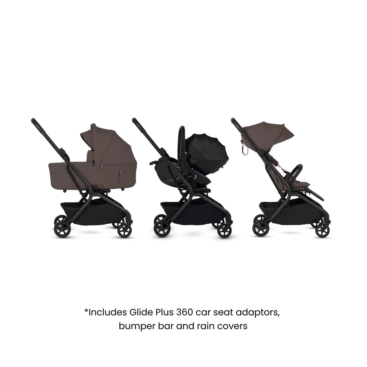 Silver Cross Nia Compact Travel System (8 Piece) Chocolate Pre Order Late November Delivery