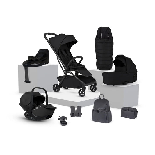 Silver Cross Nia Compact Travel System with Accessory Pack (12 Piece) Onyx Pre Order End Of November Delivery