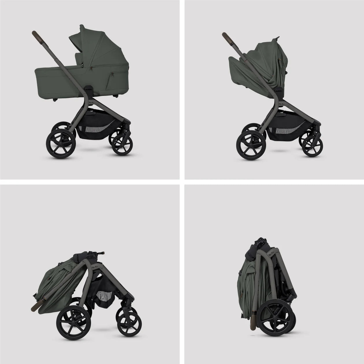 Silver Cross Breez Pewter Travel System Ultimate 360 Infant Carrier Bundle (12 piece)