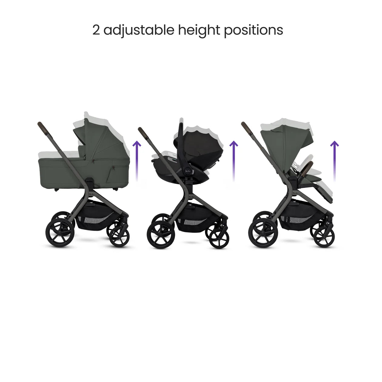 Silver Cross Breez Pewter Travel System Ultimate 360 Family Car Seat Bundle (13 piece)