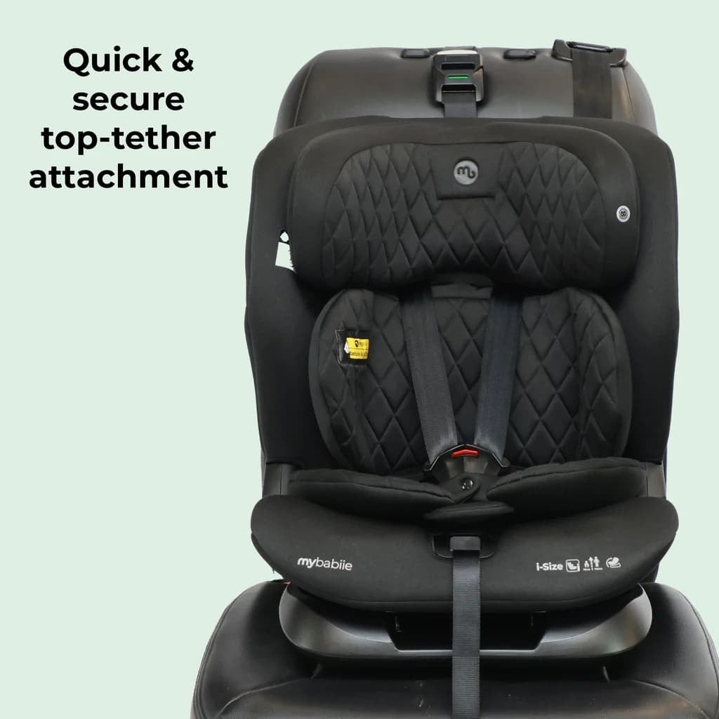 My Babiie MBCS123 ISOFIX i-Size (76-150cm) Car Seat Black *Pre order due Early November