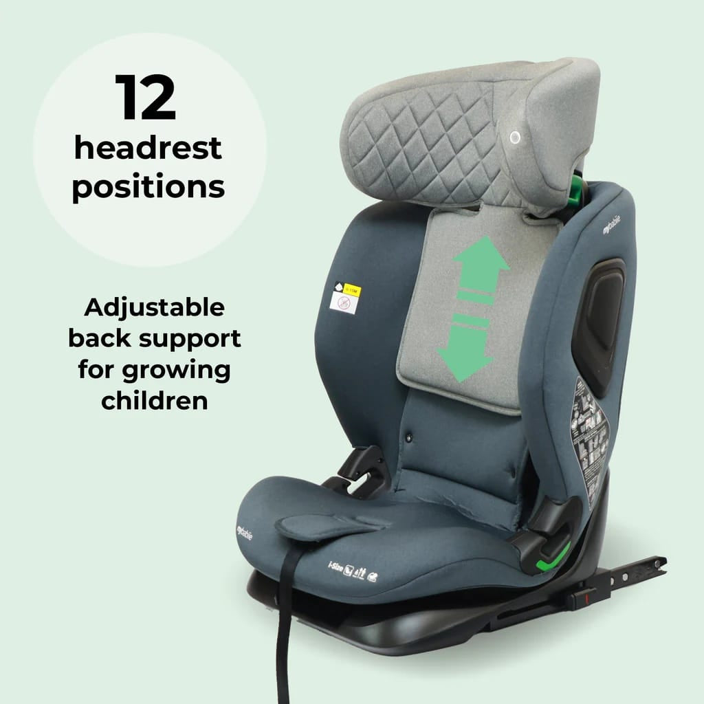 My Babiie MBCS123 ISOFIX i-Size (76-150cm) Car Seat Charocoal *Pre order due Early November