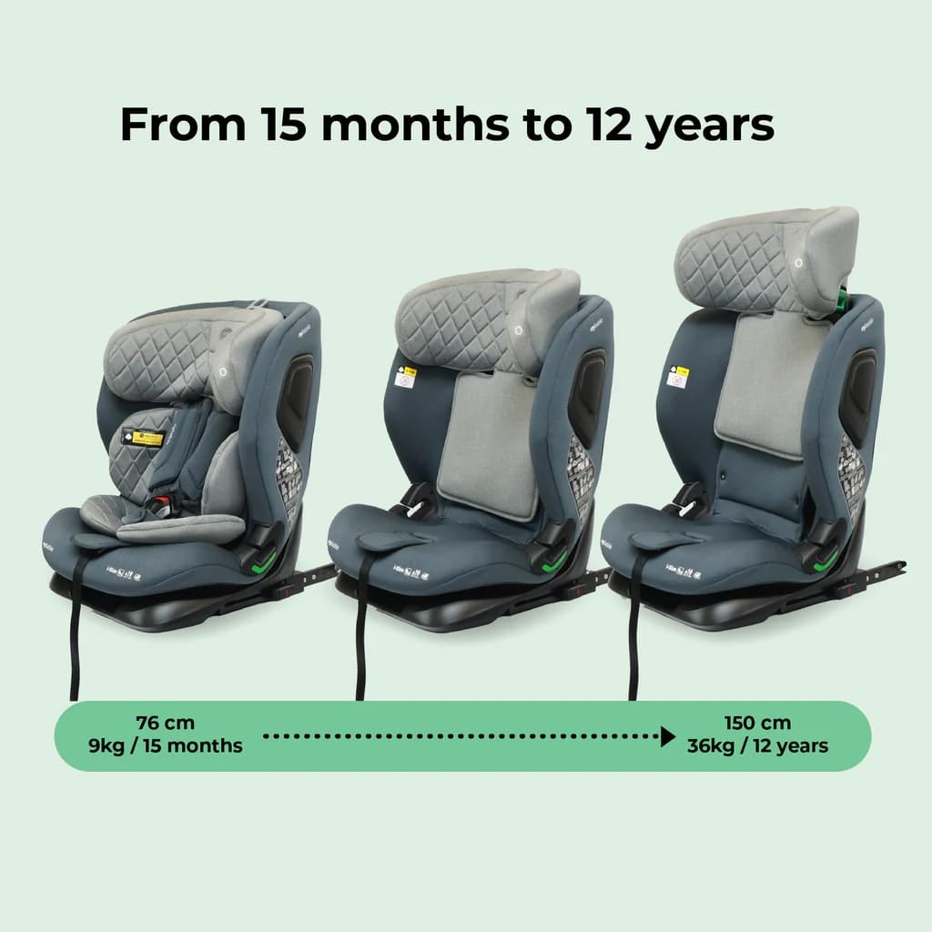 My Babiie MBCS123 ISOFIX i-Size (76-150cm) Car Seat Charocoal *Pre order due Early November