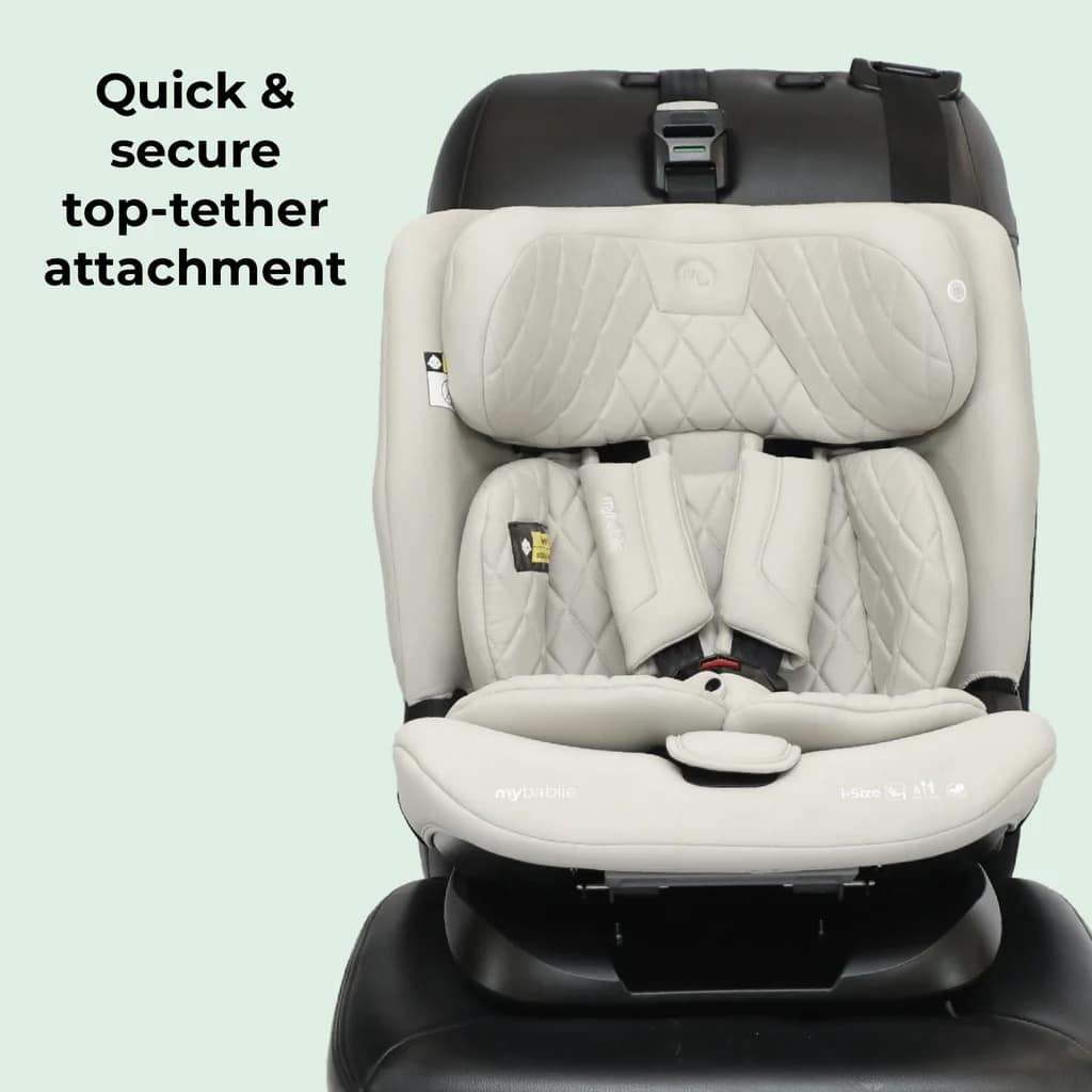 My Babiie MBCS123 ISOFIX i-Size (76-150cm) Car Seat Oatmeal *Pre order due Early November