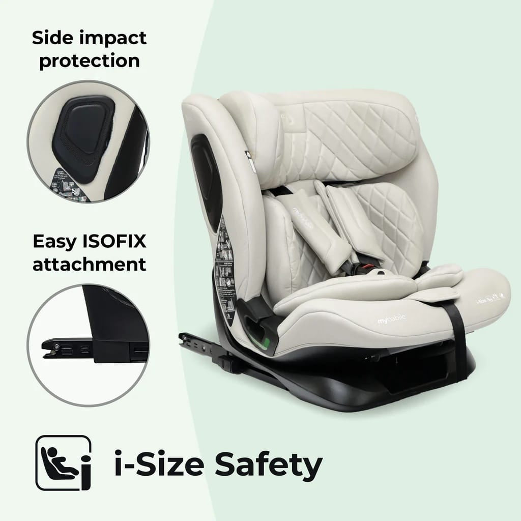 My Babiie MBCS123 ISOFIX i-Size (76-150cm) Car Seat Oatmeal *Pre order due Early November