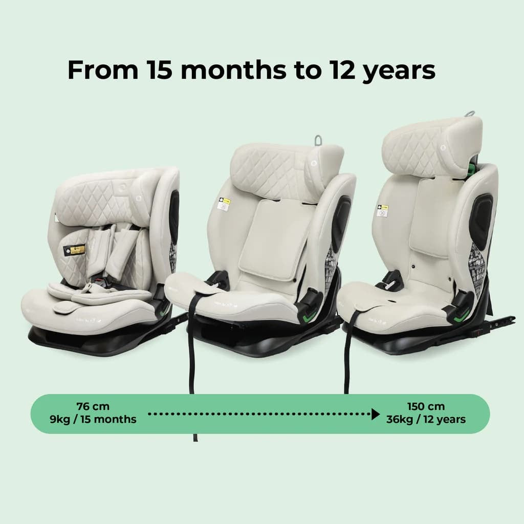 My Babiie MBCS123 ISOFIX i-Size (76-150cm) Car Seat Oatmeal *Pre order due Early November