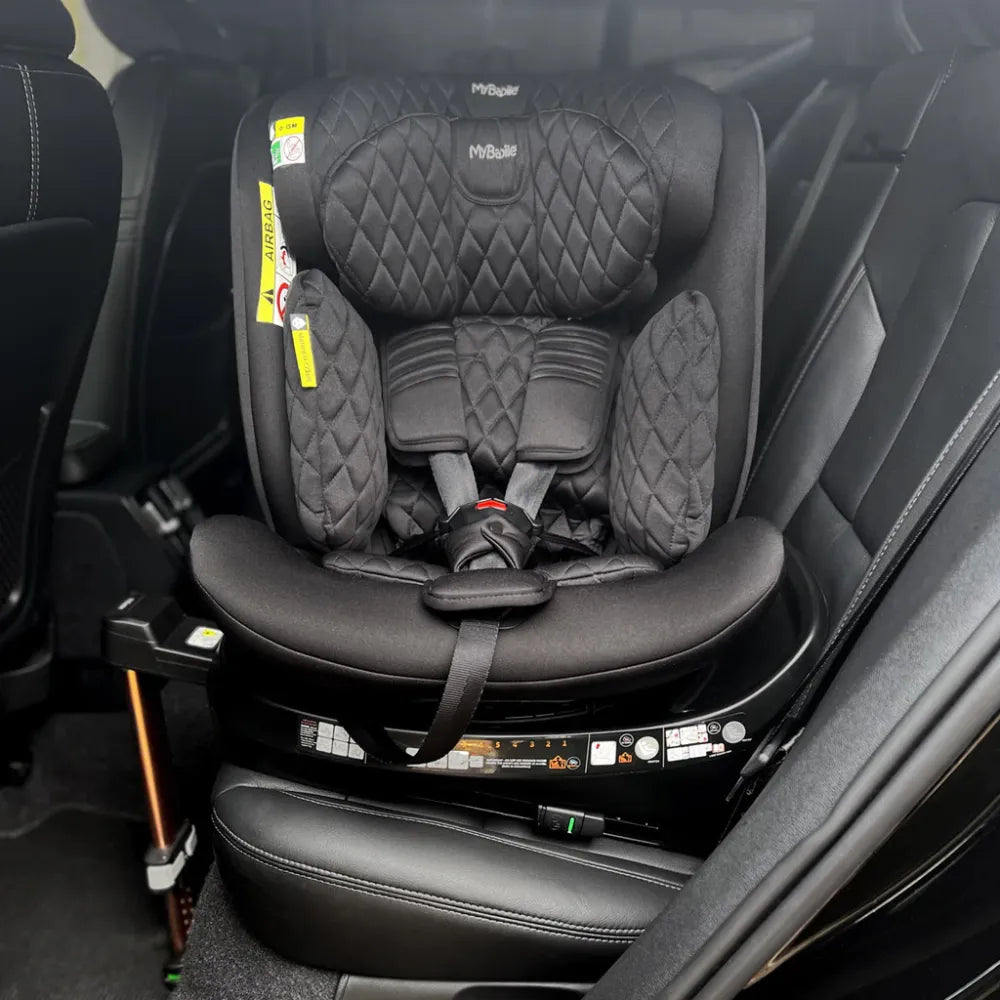 My Babiie MBCSSPIN i-Size (40-150cm) Spin Car Seat - Quilted Black