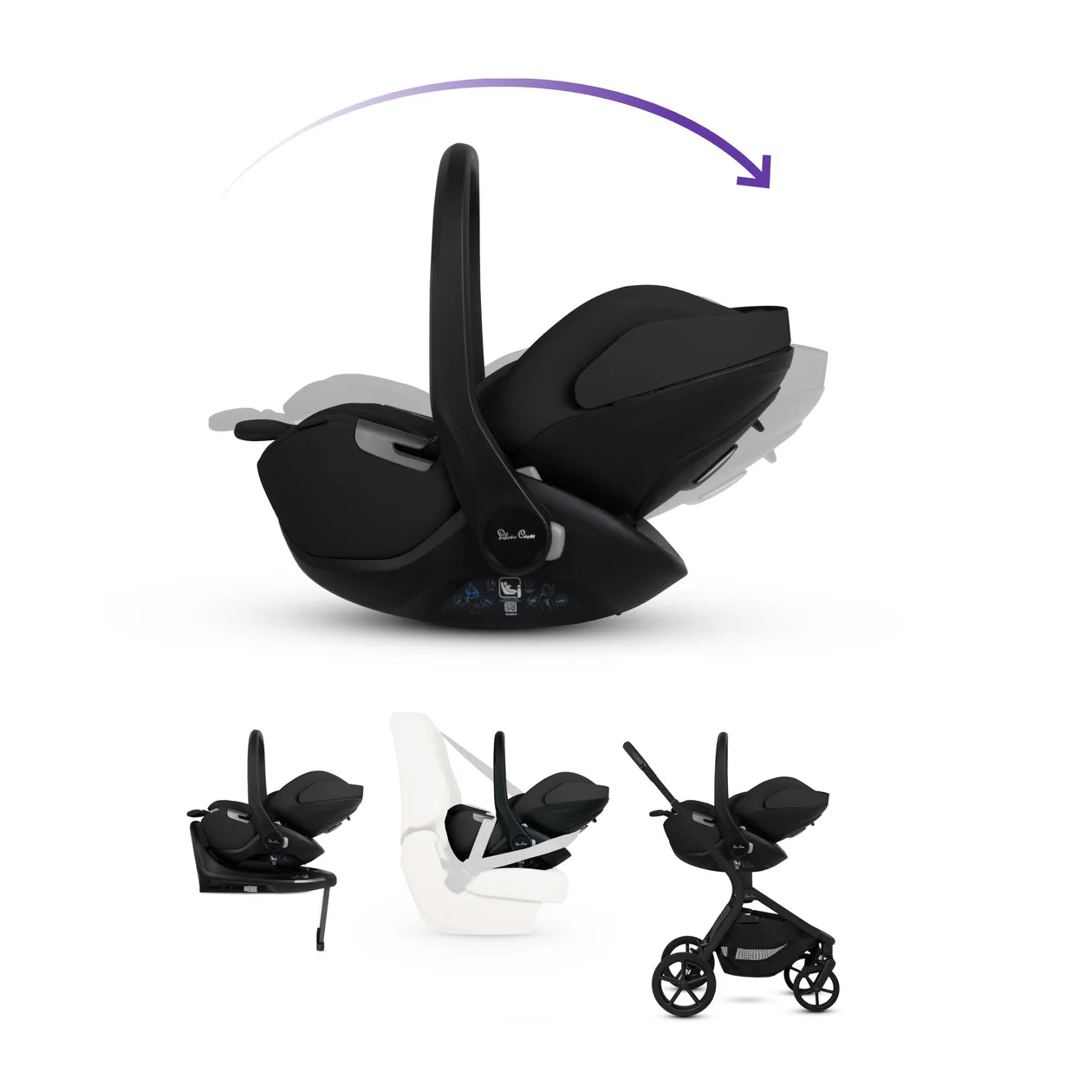 Silver Cross Breez Onyx Travel System Ultimate 360 Family Car Seat Bundle (13 piece)