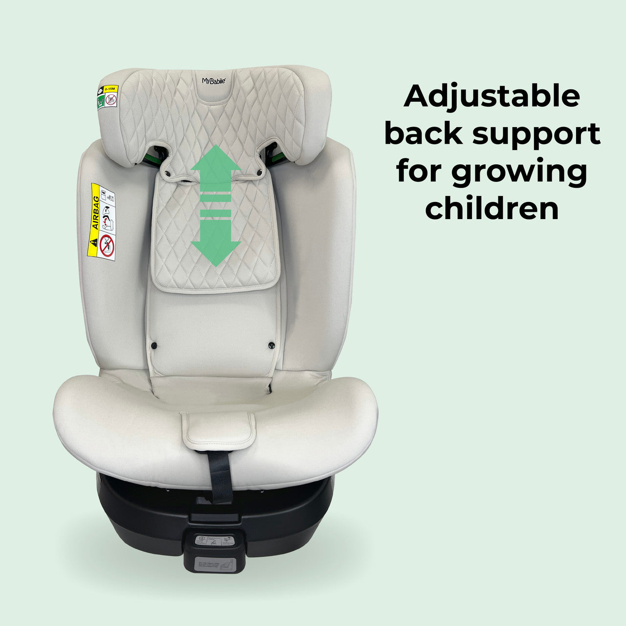 My Babiie MBCSSPIN i-Size (40-150cm) Spin Car Seat - Stone