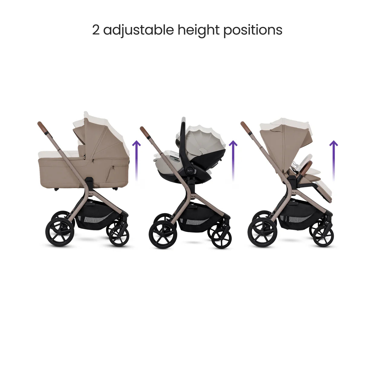 Silver Cross Breez Champagne Travel System Ultimate 360 Family Car Seat Bundle (13 piece)