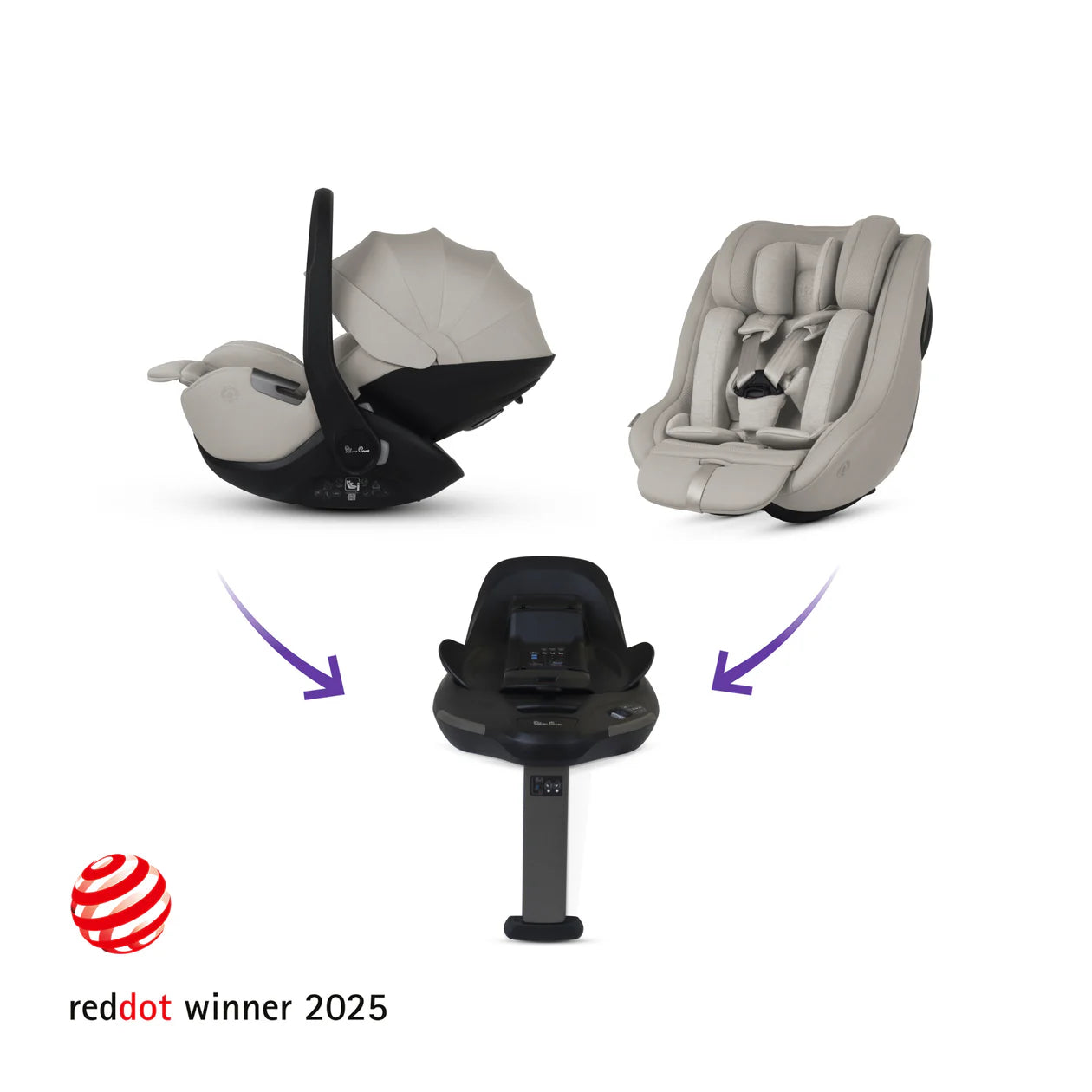 Silver Cross Breez Champagne Travel System Ultimate 360 Family Car Seat Bundle (13 piece)