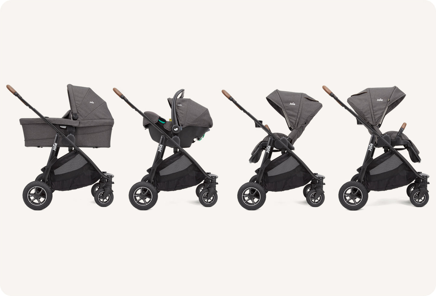 versatrax™ trio
Pram, infant carrier and carry cot