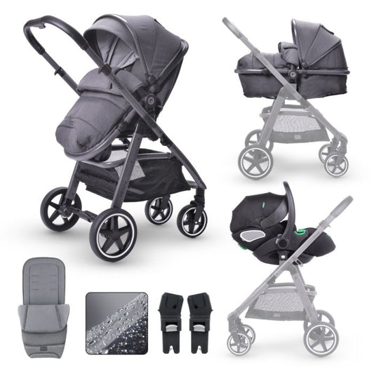 Miniuno TouraGo 2 in 1 with reclining car seat Anthracite