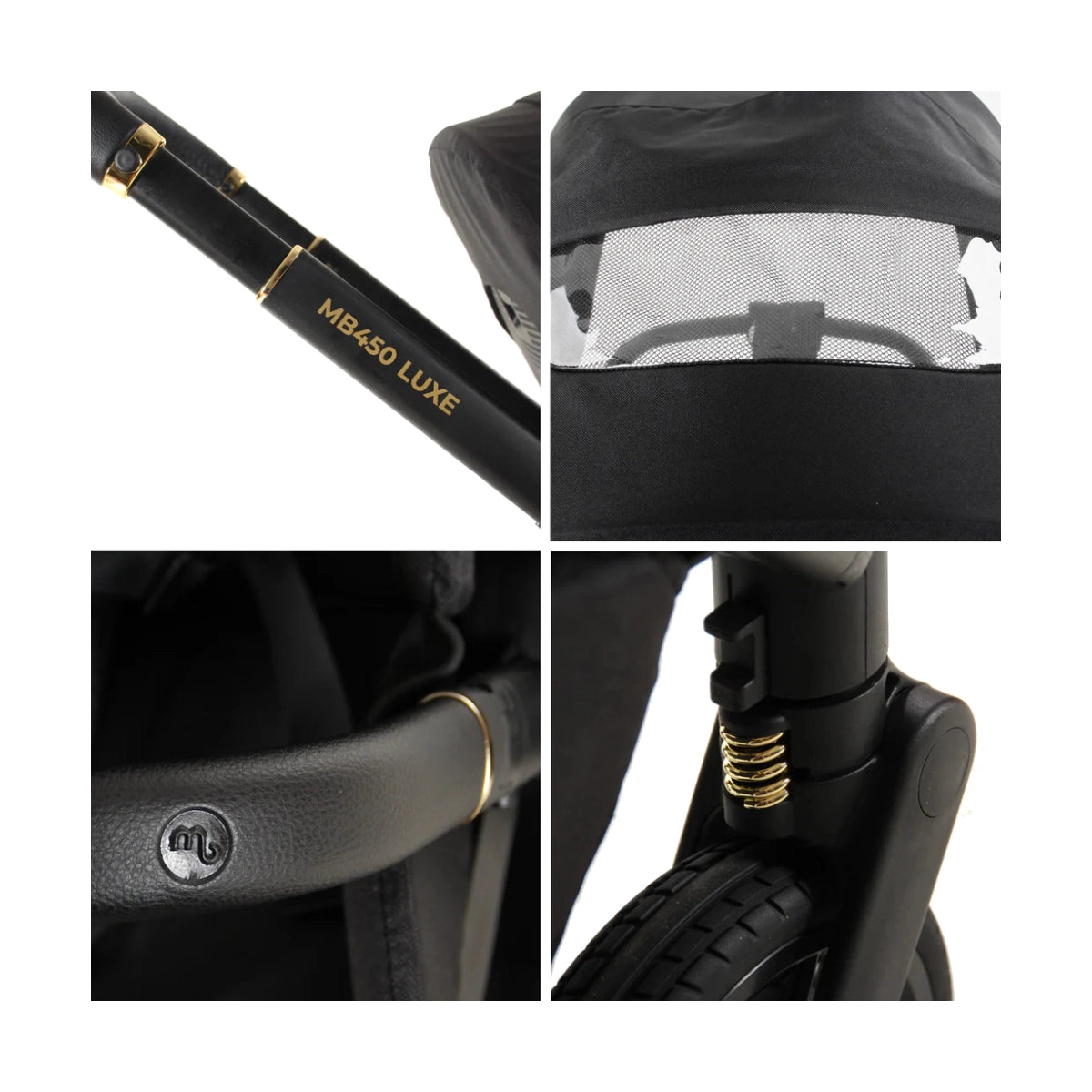 My Babiie MB450 Luxe Travel System - Black 360 Base