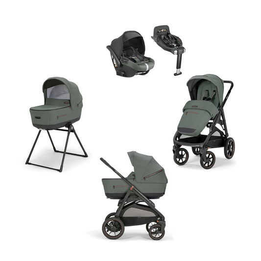 Inglesina Aptica XT Travel System with 360 base & reclining car seat -Taiga Green