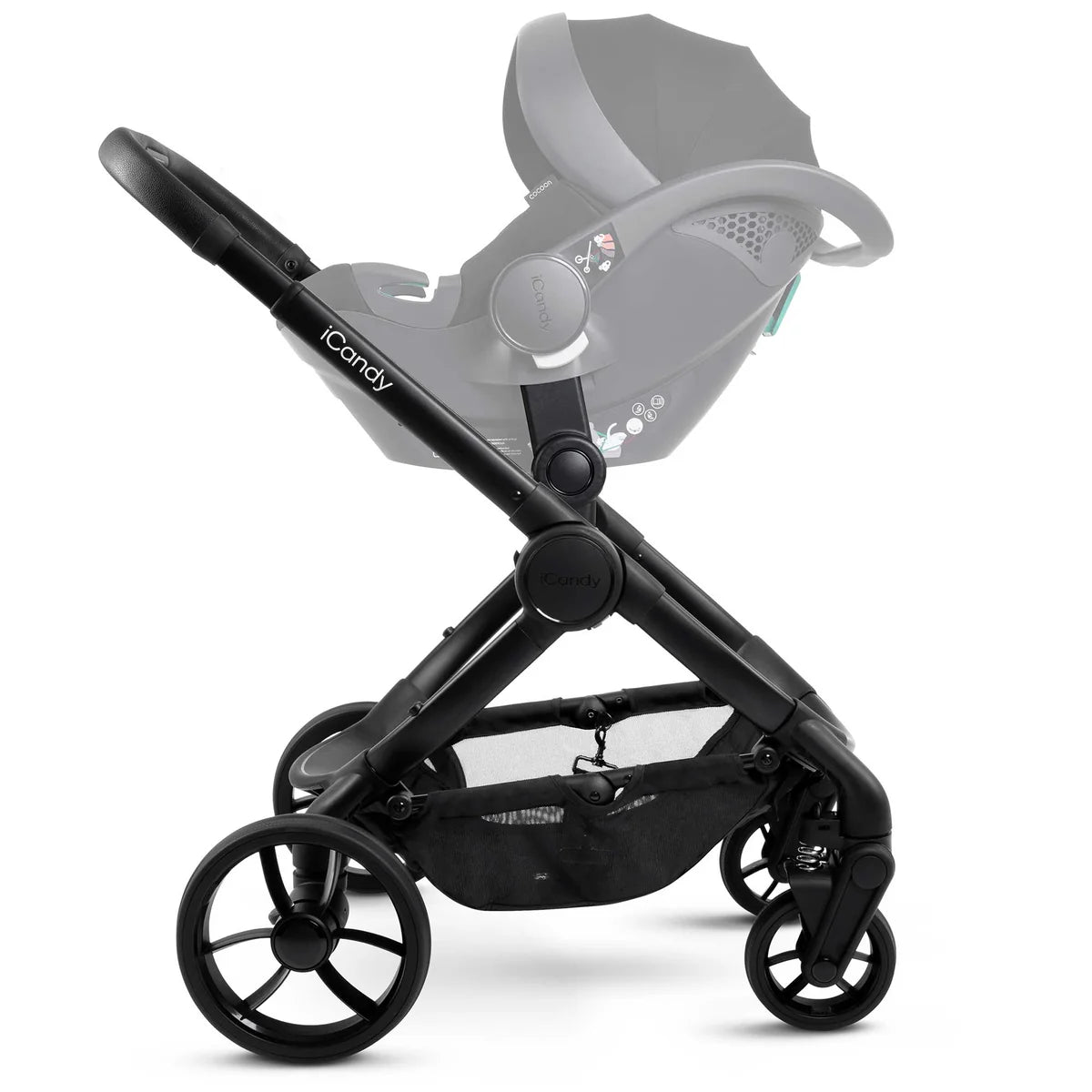 iCandy Peach 7 Pushchair, Carrycot & Accessories with Cocoon Car Seat and Base Travel Bundle, Porcini