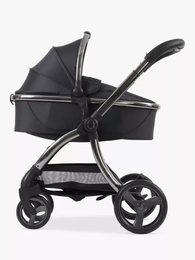 Egg 3 Pushchair, Carrycot & Accessories with Cybex Cloud T Car Seat and Base T Luxury Bundle, Carbonite