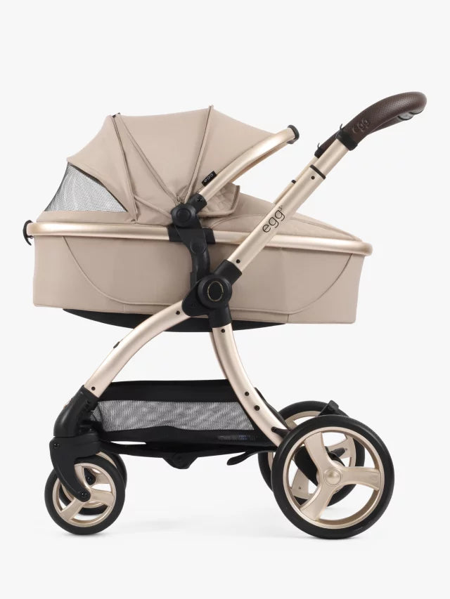 Egg 3 Pushchair, Carrycot & Accessories with Cybex Cloud T Car Seat and Base T Luxury Bundle, Feather