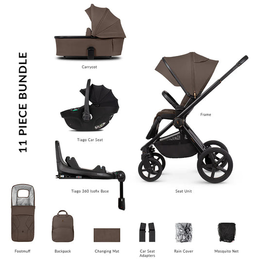 Venicci Upline 2 3 in 1 With  Rotating Base Brownie Black Car Seat