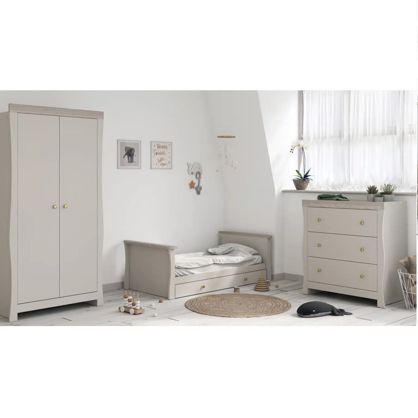 Davina Cashmere  3 piece furniture set by Little Acorns (No cotbed drawer)