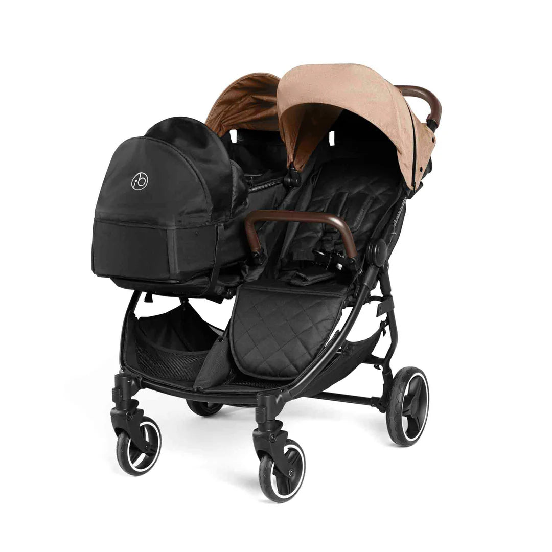 Ickle Bubba Venus Prime Double Stroller - Biscuit