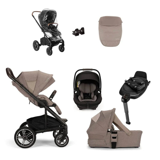 Nuna Mixx Next pushchair bundle Cedar with Arra Flex and base Caviar